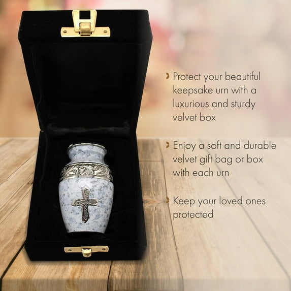 White Cross Urns for Cremation Ashes Large Urn XL or Small Keepsake Urns for Human Ashes & Urns for Human Ashes for Home or Burial Small Urns for Human Ashes