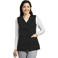 thumbnail image 1 of White Cross Women's Button Front Solid Scrub Vest 3X-Large Black, 1 of 1