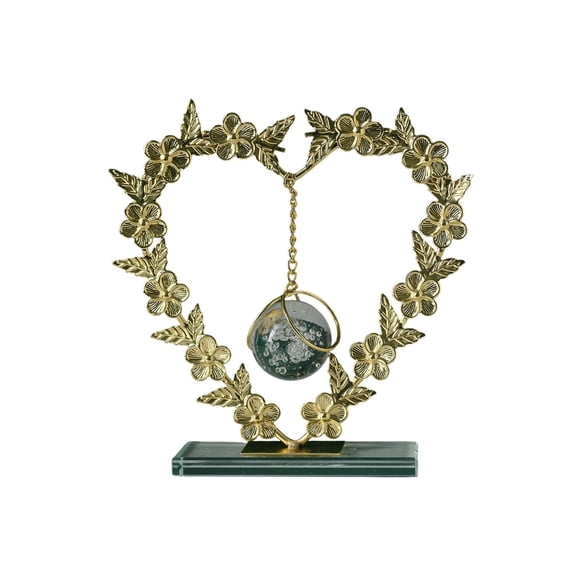 White Crystal Ball Ornament, Study Room Art Ornament Metal Craft Desktop Decor, Elegant Tabletop Decoration for Living Room, Wine Cabinet, Entrance Hall and Indoor Leisure Space