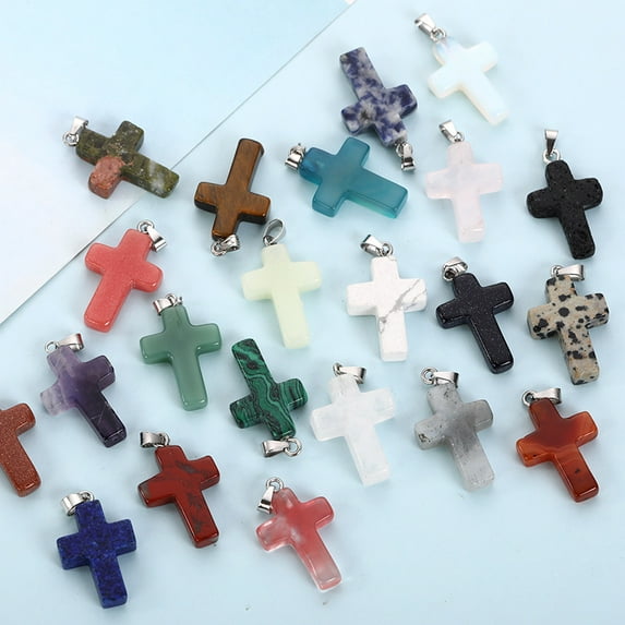 White Crystal Cross Pendant Fashion