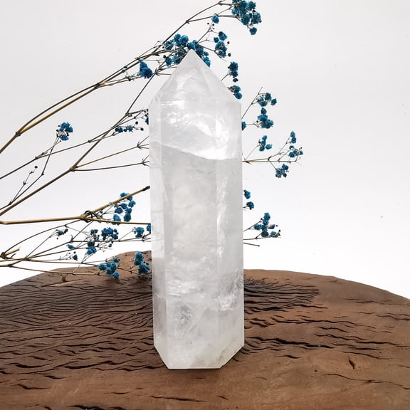 White Crystal Quartz Crystal Towers ~ Natural Healing Crystal Point Obelisk for Reiki Healing and Crystal Grid 0.42kg