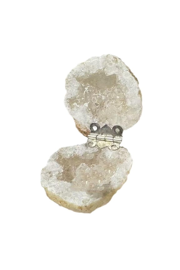 White Crystal Round Geode Box,Geode Box Keepsake Bearer Box in Agate Box Unique Organizer for Engagements