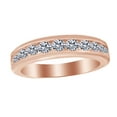 thumbnail image 1 of AFFY White Cubic Zirconia Anniversary Band Ring In 14k Rose Gold (1 Cttw), 1 of 1