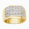thumbnail image 1 of AFFY White Cubic Zirconia Band Ring For Men's In 14k Yellow Gold Over Sterling Silver (1.68 Cttw), 1 of 1