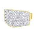 thumbnail image 1 of AFFY White Cubic Zirconia Cluster Wedding Band Ring For Men's In 14k Yellow Gold Over Sterling Silver (6.35 Cttw), 1 of 1
