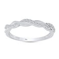 thumbnail image 1 of AFFY White Cubic Zirconia Elegant Twisted Promise Love Shiny Ring In 14k White Gold Over Sterling Silver, Ring Size 5, 1 of 5