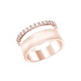 thumbnail image 1 of White Cubic Zirconia Engagement &Wedding Band Ring In 14K Rose Gold Over Sterling Silver (0.33 Cttw), 1 of 1