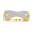 thumbnail image 1 of AFFY White Cubic Zirconia Engagement & Wedding Band Ring In 14K Yellow Gold Over Sterling Silver (0.69 Cttw), 1 of 1
