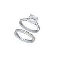 thumbnail image 1 of AFFY White Cubic Zirconia Engagement & Wedding Bridal Ring Set In 14K White Gold Over Sterling Silver (4.3 Cttw), 1 of 1