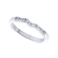 thumbnail image 1 of AFFY White Cubic Zirconia Engagement & Wedding Bridal & Band Ring In 14K White Gold Over Sterling Silver, 1 of 1