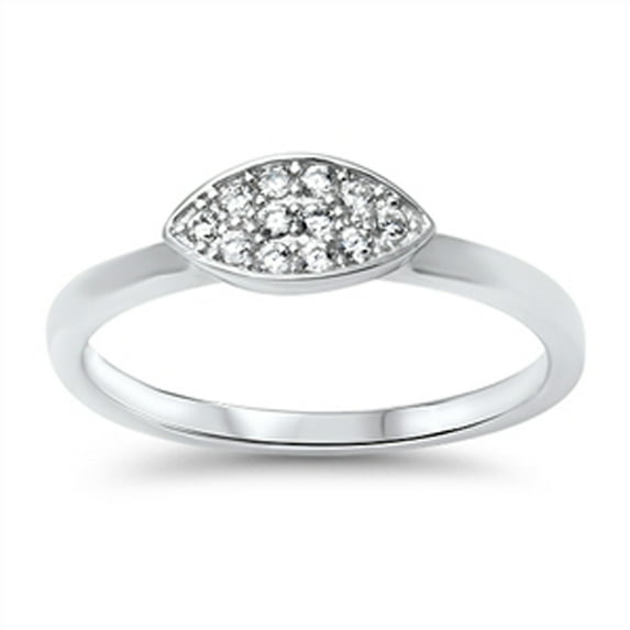 White Cubic Zirconia Micro Pave Ring 925 Sterling Silver Band Jewelry Female Male Unisex Size 6