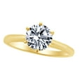 thumbnail image 1 of AFFY White Cubic Zirconia Solitaire Engagement Ring In 14k Yellow Gold (1.5 Cttw), 1 of 1