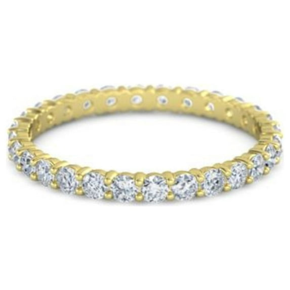 White Cubic Zirconia Stackable CZ Eternity Ring For Women Teen 925 Sterling Silver Band Ring