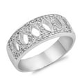 thumbnail image 1 of White Cubic Zirconia Wholesale Marquise Cutout Ring .925 Sterling Silver Band Jewelry Female Size 6, 1 of 4