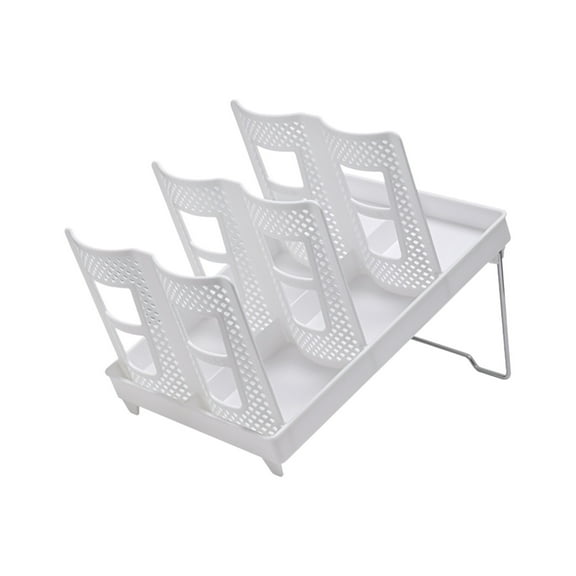 White Cup Holders With Stand For Cups And Lids Disposable Cup Organizer Kitchen Cup Storage Organizer Rack For Coffee Station Bar Office Home Restaurant Lounges
