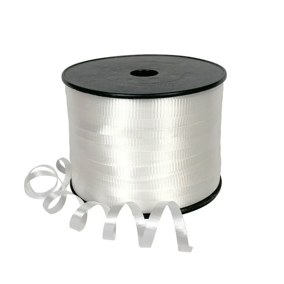 White Curling Ribbon, 350 Yards by Gwen Studios