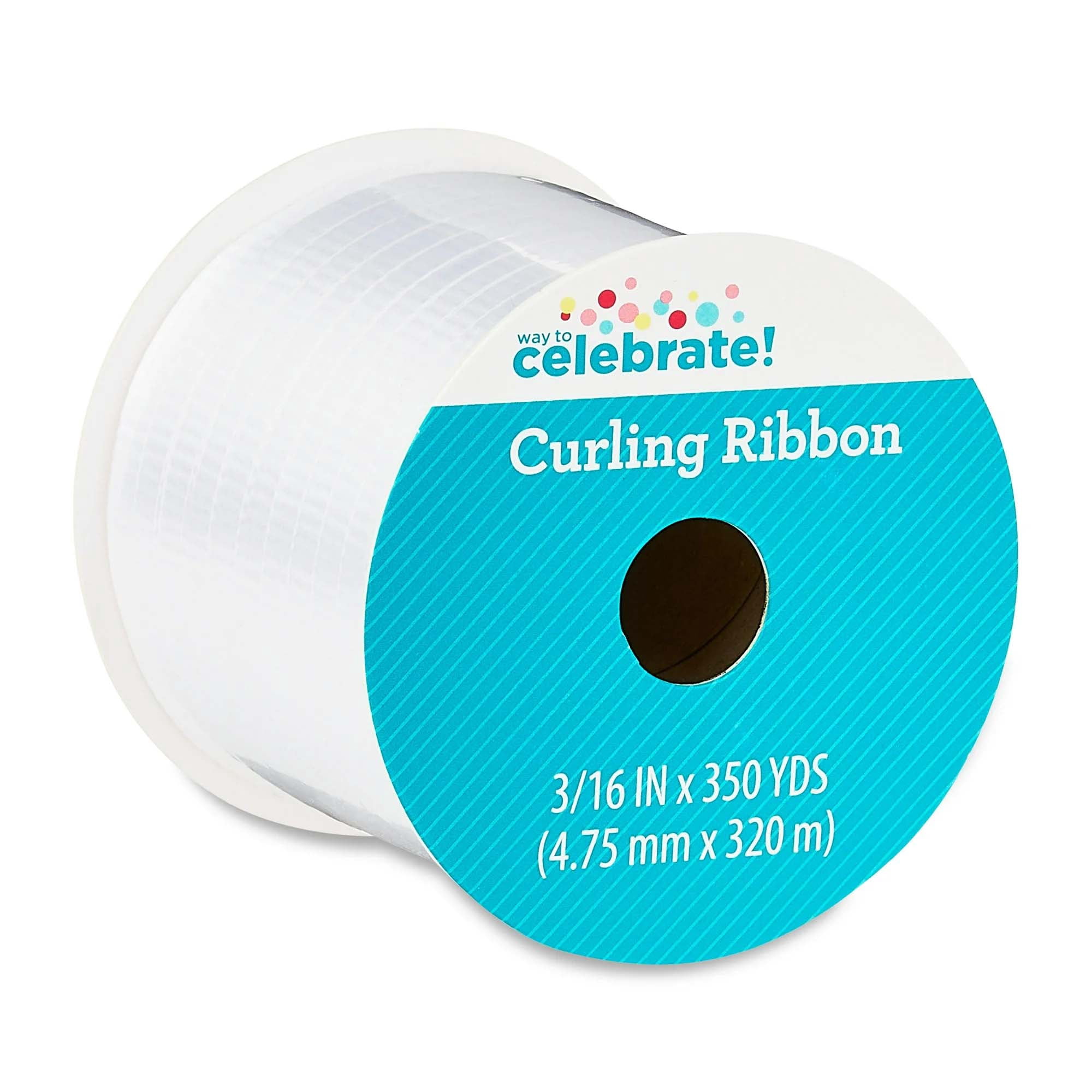 White Curling Ribbon, 350 Yards by Gwen Studios