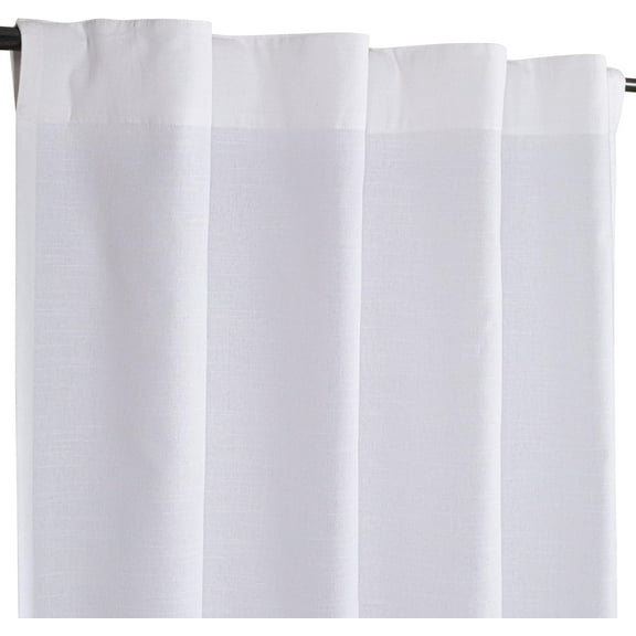 Bedding Craft Khadi Textured White Cotton Curtains for Living Room, Bedroom, Dining Room, Set of 2, 50"x96"