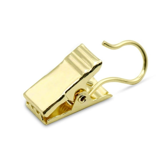 White Curtain Clips Hooks - 100 Pack Small Stainless Steel Metal String Party Awning Lights Hanger Hooks for Home Decoration, Photos, Art Craft Display and Indoor Outdoor Activities Supplies