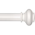 thumbnail image 1 of White Curtain Rods for Windows 28 to 48 Inches Adjustable Decorative 1 Inch Diameter Single Window Curtain Rod Set with Classic Finials, White Finishing, 1 of 7