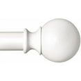thumbnail image 1 of White Curtain Rods for Windows 66 to 120 Inch(5.5-10ft) - 1'' Diameter Heavy Duty Curtain Rods with Imitation Wood Grain Pattern Finials,Adjustable Decorative Curtain Rods Set,28-120'', 1 of 8
