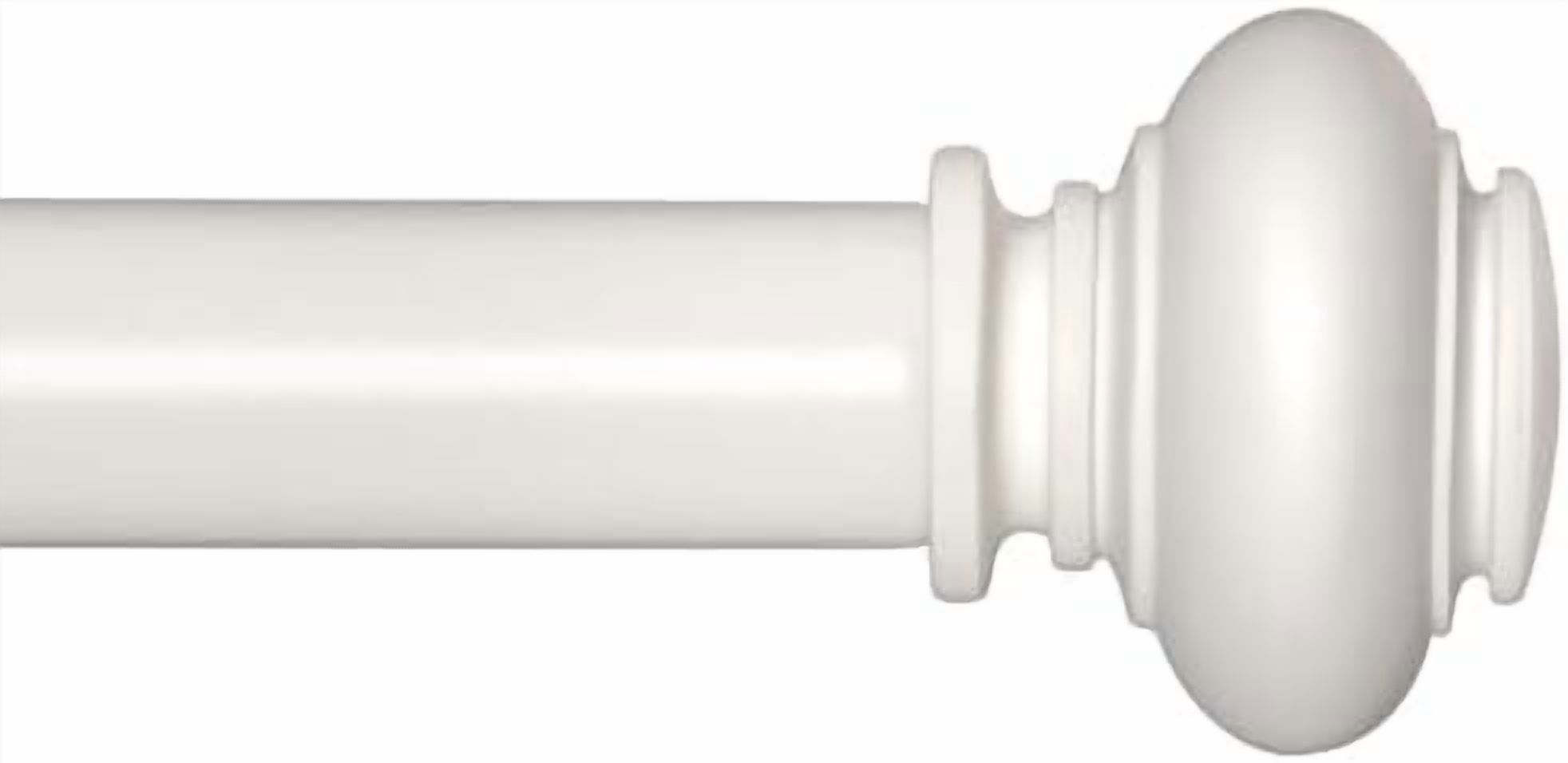 White Curtain Rods for Windows 66 to 120 Inches Adjustable Decorative 1 ...