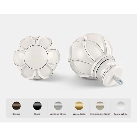 White Curtain Rods for Windows 72 to 144 Inches (6-12ft) Long Heavy Duty Curtain Rod, 7/8 Inch Adjustable Drapery Rods with Decorative Netted Texture Finials