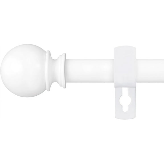 White Curtain Rods for Windows 28 to 48 Inch, 5/8" Diameter Heavy Duty Metal Splicing Adjustable Small Curtain Rod With Bracket(2.3-4 Feet)