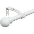 thumbnail image 1 of OLIYNEDY White Curtain Rods for Windows 28 to 84", 5/8 inch Single Curtain Rod For Bathroom, Living room, Kitchen, 1 of 7