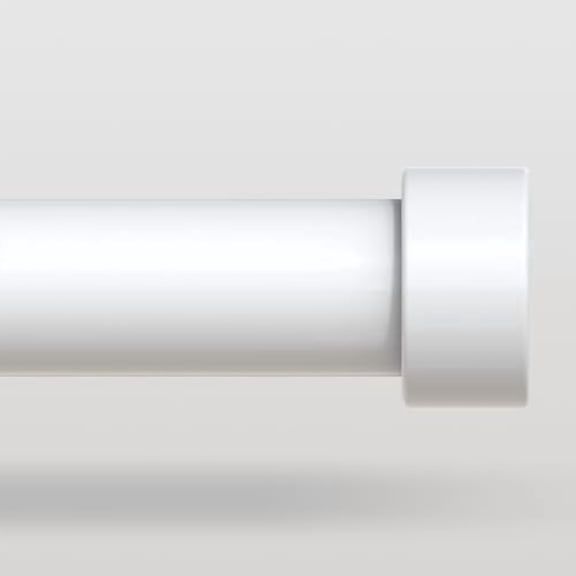 White Curtain Rods for Windows 48 to 84 Inch(4-7 Feet),1" Diameter Drapery Rods with Modern Style End Cap Finials,Size:36-88 Inch