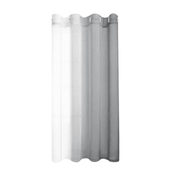 White Curtains for Living Room, Voile Sheer Curtains, 52X63 In, Gradient Light Filtering, Black and Gray Curtains, 1 Pc