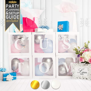 Winrayk Baby Box Gender Reveal Baby Shower Decorations, Pink Blue Balloon  Arch Baby Boxes with Letters Star Foil Balloon 1st Birthday Decor Gender