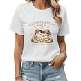 thumbnail image 1 of White Cute Cottontail Bunnies Eggs Print T-Shirt Graphic Tees Shirts Easter Party Gift S-5XL Tops, 1 of 5