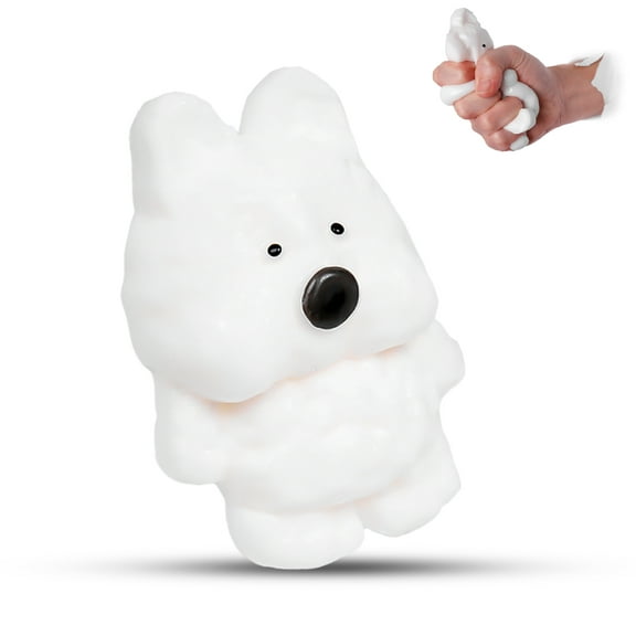 White Cute Dog Squishy Toy, Taba Squishy, Mochi Squishies, Cute Soft Squishy, Silicone Squishy Toy, Taba squishies