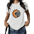thumbnail image 1 of White Sunflower Paw Trendy Dog Lover Trendy Tshirt Printed Tees Shirts Pet Owner Mothers Day Gift Casual Vacation S-5XL Tops, 1 of 5