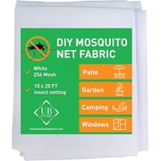 10 x 20 White Polyester Mesh Mosquito Netting Fabric