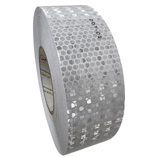 White DOT-C2 Reflective Conspicuity Tape 2"x150FT High-Intensity Safety Roll