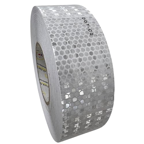 White DOT-C2 Reflective Conspicuity Tape 2"x150FT High-Intensity Safety Roll