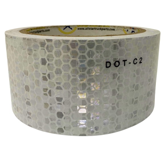 White DOT-C2 Reflective Conspicuity Tape High-Intensity Safety Roll 2"x50FT