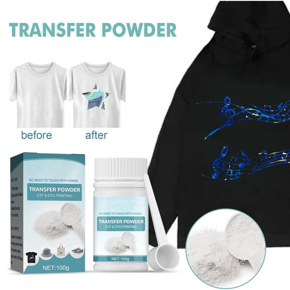 White DTF Pretreat Melt Adhesive Transfer Powder Heat Printing Accessory For All Fabric DIY Graphic Print Craft