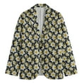 thumbnail image 1 of White Daffodil Flower Pattern Print Men'S Blazer, Floral Fun Novelty Blazer, 1 of 4