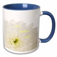 thumbnail image 1 of 3drose, White Dahlia with Message, 11oz Two-tone Blue Mug, 1 of 6