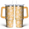 thumbnail image 1 of White Daisies 30 Oz Tumbler with Handle Lid and Straw, Stainless Steel Double Walled Vacuum Insulated Cup, Cute Anniversary Wedding Birthday Gifts Tumbler for Women Men Friends Outdoor Indoor, 1 of 1
