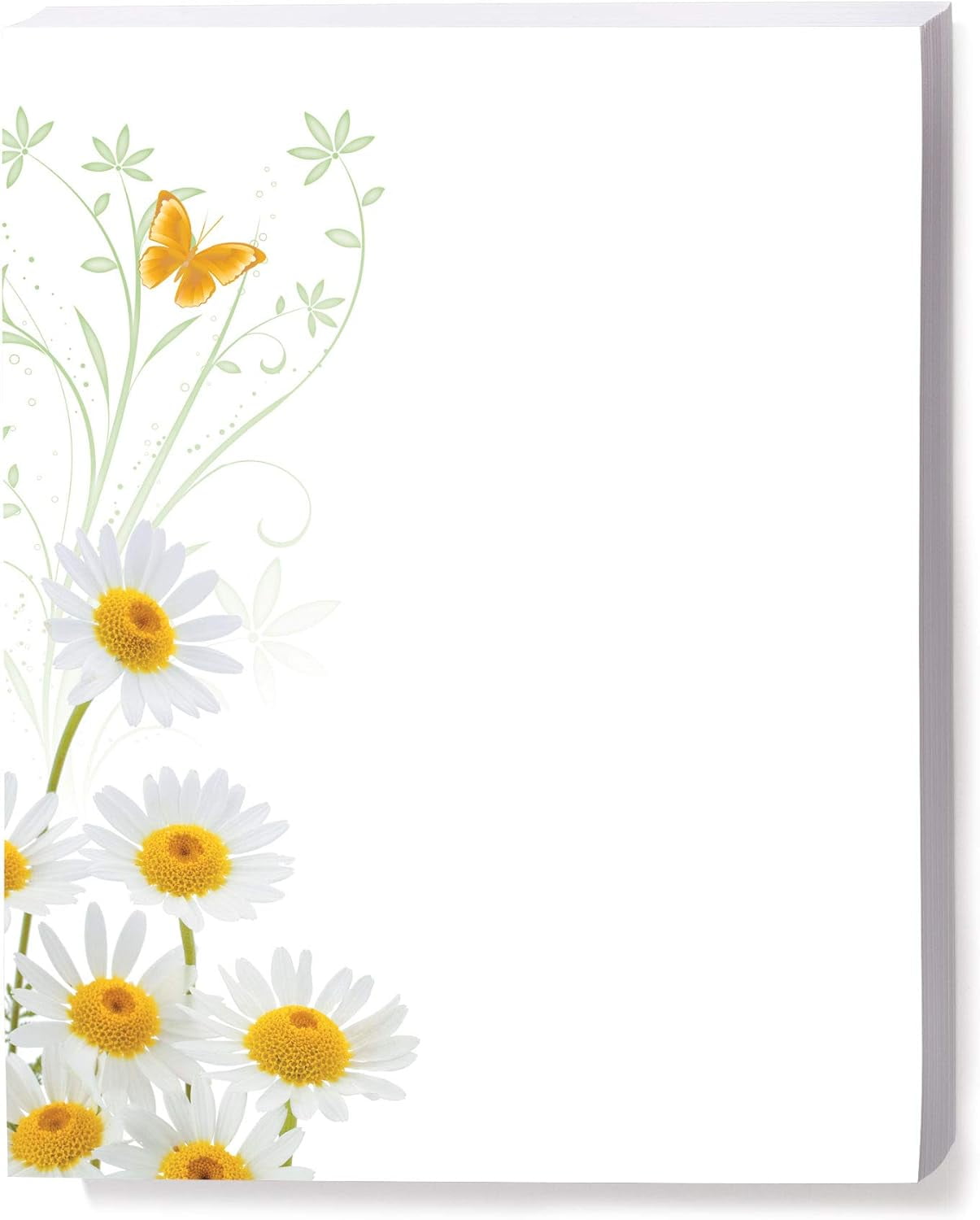 White Daisies Border Papers, 8 1/2 x 11 Inches, 100 Count - Walmart.com