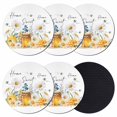 thumbnail image 1 of White Daisy Coasters Set of 6, Absorbent Coasters for Drinks, Spring Floral Elegant Farmhouse Botanical Bees Coaster for Desk Coffee Table Protection, Home Decor House Warming Gifts 4", 1 of 8
