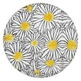 thumbnail image 1 of White Daisy Flower Black Lines Pattern Round Fitted Tablecloth with Elastic Edge,Dining Table Cover Waterproof,Outdoor Round Tablecloth for Camping,Dining,Indoor and Outdoor, 1 of 7