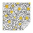 thumbnail image 1 of White Daisy Flower Black Lines Pattern Square Tablecloth,Waterproof Square Table Cover,Wipeable Spillproof Washable Table Cover for Home Kitchen Party Decor 60"x60"(152x152cm), 1 of 6