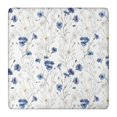 thumbnail image 1 of White Daisy Flower Pattern Square Fitted Tablecloth with Elastic Edge,Square Table Cover,Washable Elastic Table Cover for Home Kitchen Party Decor 36"x36", 1 of 6