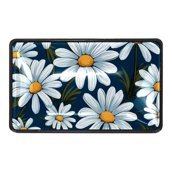 White Daisy Flowers Crystal Glass Cabinet Knobs 4 Pcs Drawer Handles for Kitchen Cabinets Dresser Cupboard Wardrobe