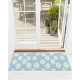 thumbnail image 1 of White Daisy Front Door Mat Flowers Blue Background Minimalist Modern Art Welcome Doormat Indoor Outdoor Entrance Floor Mat Non-Slip Washable Runner Rug for Front Porch Decor 18x60 Inch, 1 of 6